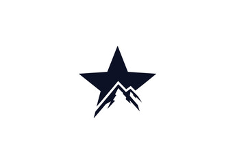 Star mountain logo design, a symbol of adventure and exploration