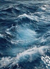 Fototapeta premium Close-up view of turbulent ocean waves