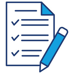 Evaluation Blue Icon