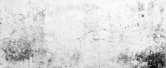 Fototapeta premium A grayscale texture of a weathered surface, showing varied shades of gray and white with scattered dark marks