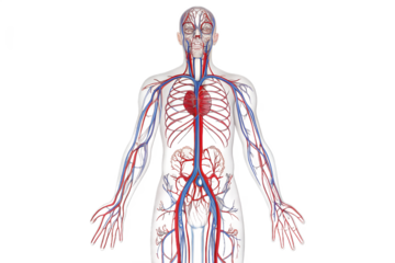 Human circulatory system anatomy illustration design