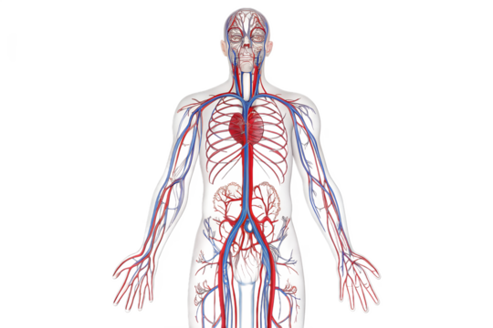 Human circulatory system anatomy illustration design