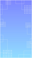 青と水色のグラデメンフィス風背景イラスト・縦型コピースペース付きベクター素材