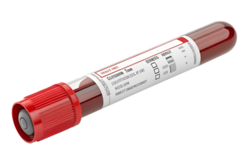 Blood sample in test tube for medical examination