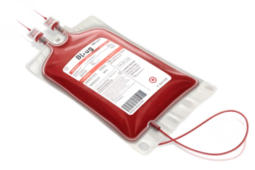 Blood bag illustration for medical and healthcare use