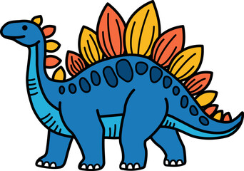isolated illustration of a Stegosaurus dinosaur