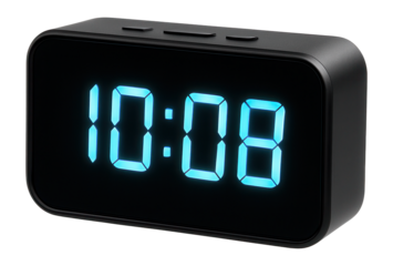 Digital clock with a clear display