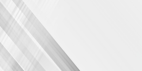 Obraz premium Abstract geometric background with dots. Grey pixels on white with empty space. Digital business backdrop. Vector illustration