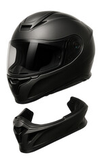 Fototapeta premium Helmet with detachable chin guard for modular use