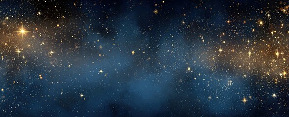 Obraz premium Deep space panorama with numerous stars and nebulae