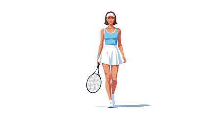 Fototapeta premium Elegant Tennis Player Vector Illustration Ready for the Next Match