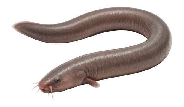 Hagfish with eel-like body and slime-producing skin