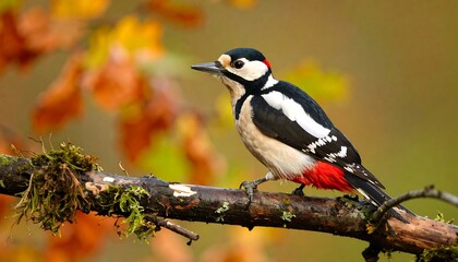 A woodpecker perched on a branch