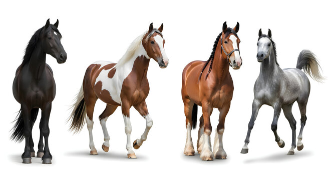 Horses equine animals mammals domestic breeds diverse coat