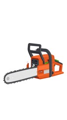 Chainsaw illustration, isolated, white background