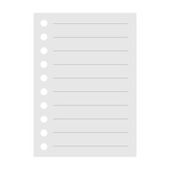 穴あきメモ用紙のイラスト