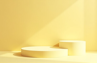 minimalist podium pale lemon wall minimal straw hat edge bright minimalist