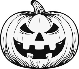 Smiling Halloween Pumpkin Jack O Lantern Vector