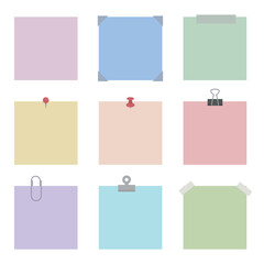 ふせん・メモ帳のイラスト素材