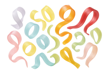 Edible sugar ribbons for formal cakes