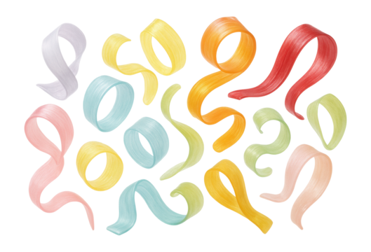 Edible sugar ribbons for formal cakes