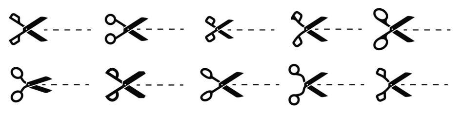  Cut Here vector illustration