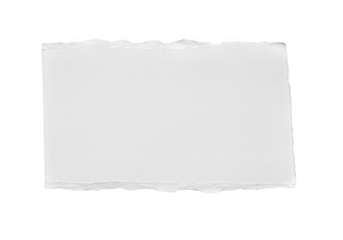 A torn piece of textured paper with rough edges, isolated on transparent background, offering ample copy space for design elements