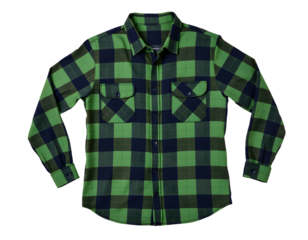 Green and Blue Plaid Button-Down Shirt