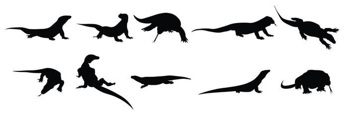 Set comodo silhouette vector illustration