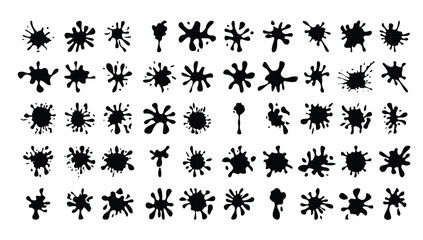 Set of Blots and Splashes vector