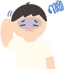 Anemic Person Character Illustration