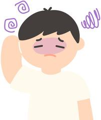 Obraz premium Anemic Person Character Illustration