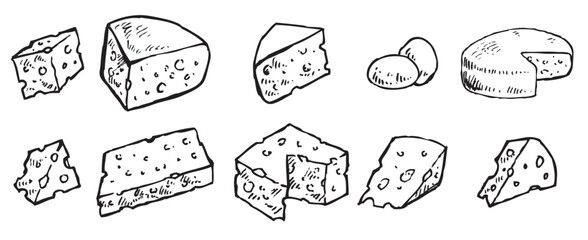 Set of Charcuterie vector illustration