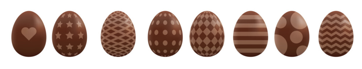 Chocolate eggs decoration vector