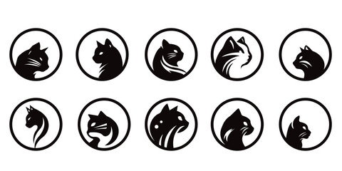 Modern Cat Head Silhouette