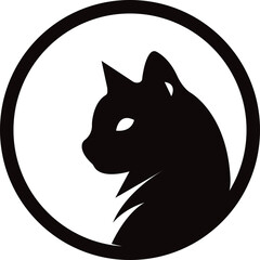Modern Cat Head Silhouette