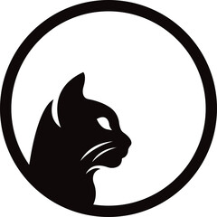 Modern Cat Head Silhouette