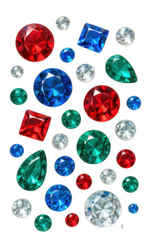 Nail art rhinestones in assorted colors
