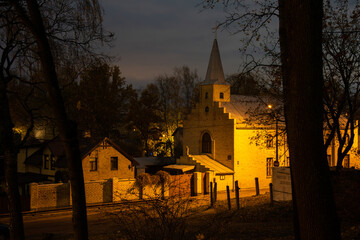 church in the night