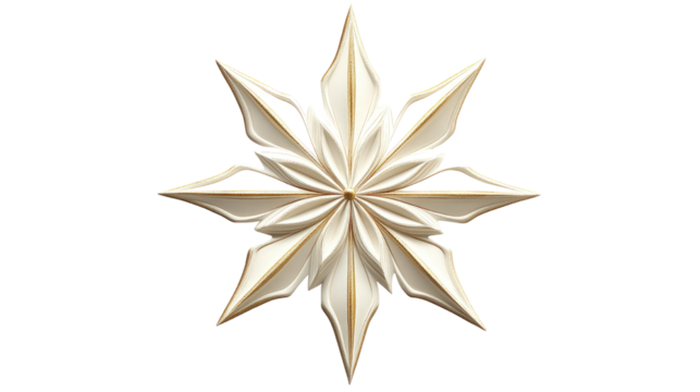 Flying star anise cut out on white background