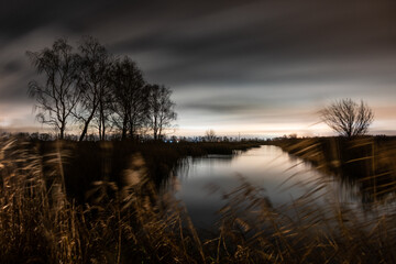 sunrise over the river