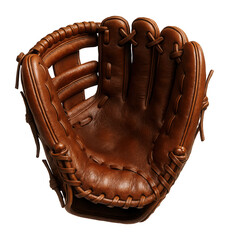 Baseball glove with leather padding