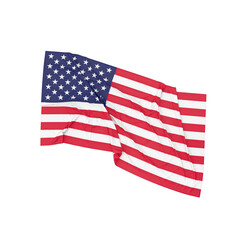 Fototapeta premium American Flag Waving, Patriotic Symbol, USA,3d Png, Transparent background