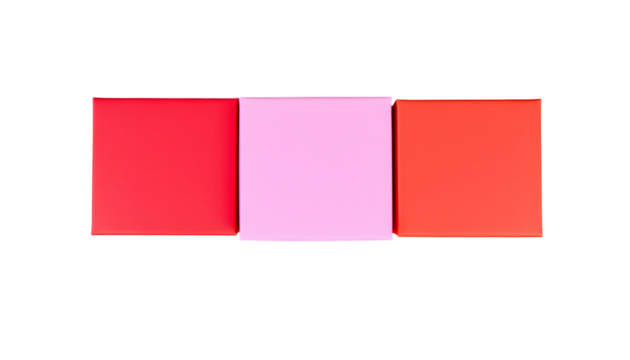 Color Block Composition Red Pink and Orange Squares - Powered by Adobe