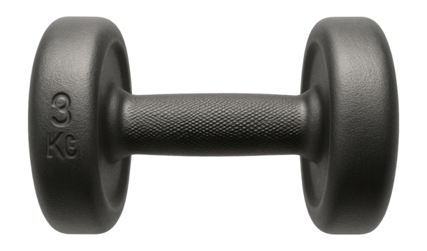 Lightweight dumbbell, cast iron, 3 kg