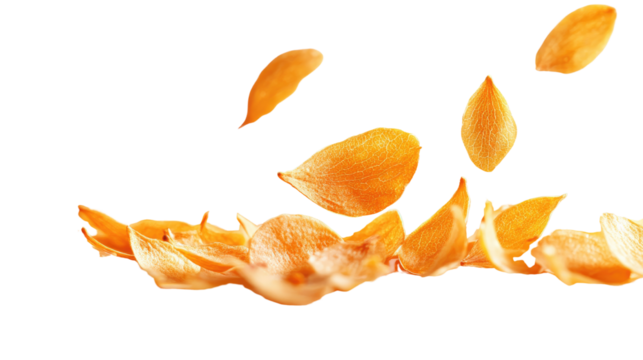 Falling almond isolated on white background