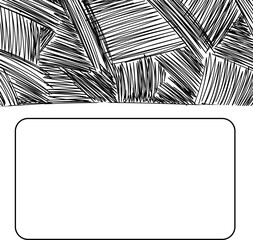 Rough line and dense hatching, and next to it is a frame located at the bottom.