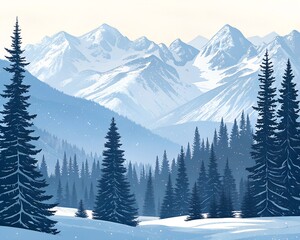 Fototapeta premium snow covered mountains