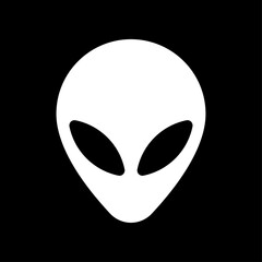 Abstract White form on black background. White geometric shape on black background. Vector.