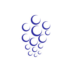 Bunch of grapes icon isolated on white background